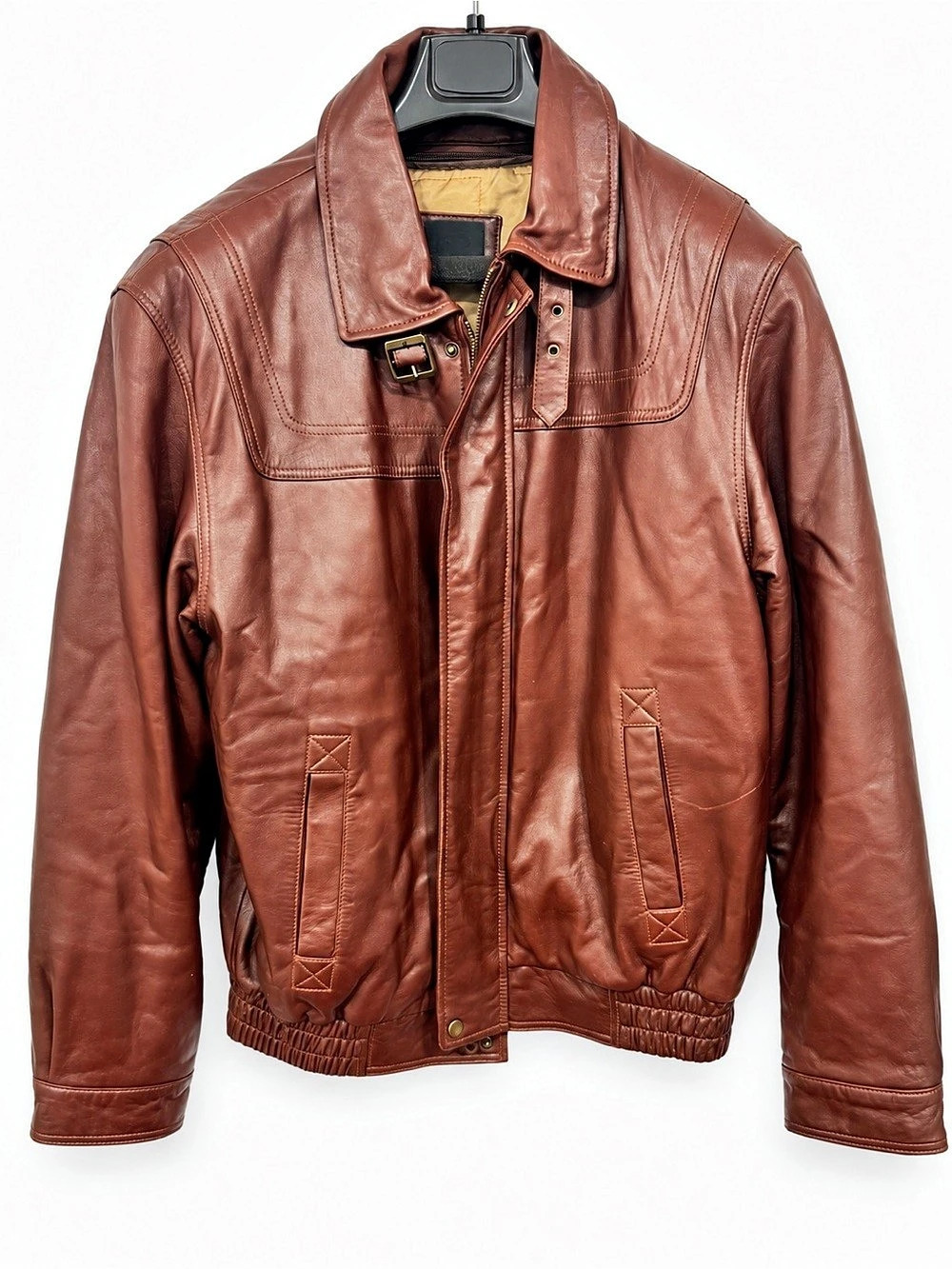 Leather Paoletti Firenze Men's Brown Bomber Jacket